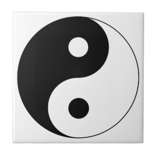 Azulejo De Cerâmica Símbolo Yin Yang Espiritual