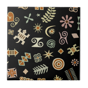 Azulejo De Cerâmica Símbolos Adinkra Africanos