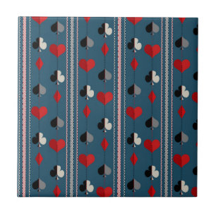 Azulejo De Cerâmica Símbolos de cartas de baralho. Para amantes de pôq