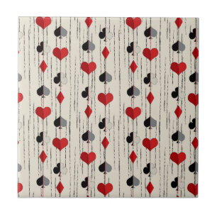 Azulejo De Cerâmica Símbolos de Cartas de Poker