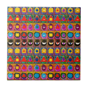 Azulejo De Cerâmica Símbolos Elementares Meditação de Padrões Tattva