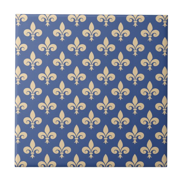 Azulejo De Cerâmica Símbolos Fleur-de-lis (Frente)