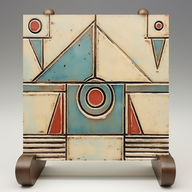 Azulejo De Cerâmica Simetria Abstrata Art Déco (Criador carregado)