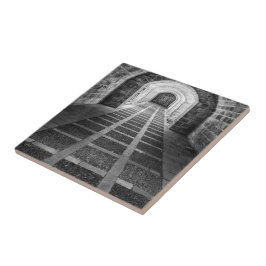 Azulejo De Cerâmica Simetria em preto e branco