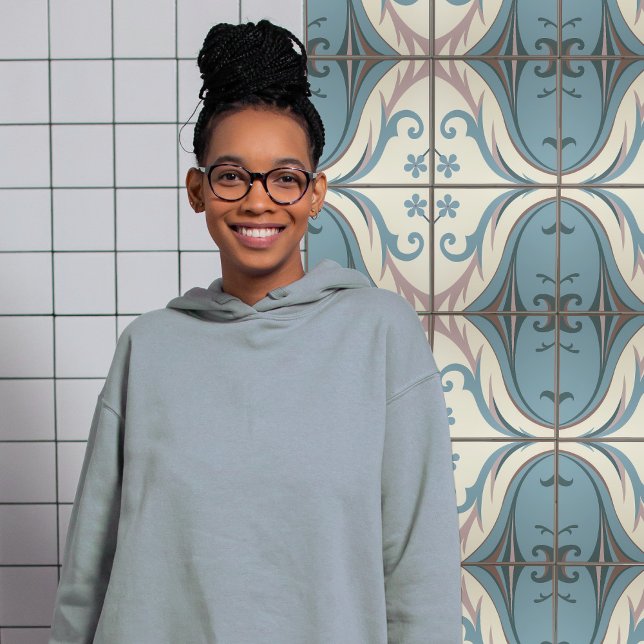 Azulejo De Cerâmica Simetria Floral Moderna do Abstrato do Século médi (Criador carregado)