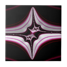 Simetria Fractal Espinhosa Preta Abstrata