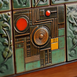 Azulejo De Cerâmica Simetria Geométrica Moderna do Abstrato do Século