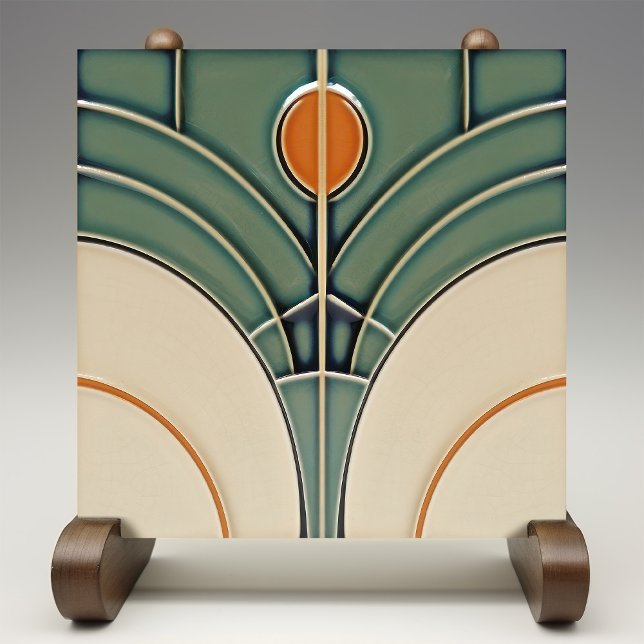 Azulejo De Cerâmica Simetria Geométrica Moderna do Abstrato do Século  (Criador carregado)