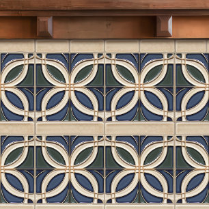 Azulejo De Cerâmica Simetria Orgânica Art Déco Belle Époque de Meados
