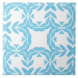 Azulejo De Cerâmica Simetria Tranquila Inspirada na Natureza Azul e Br