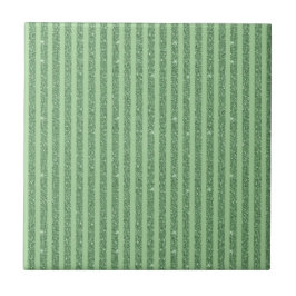 Azulejo De Cerâmica Simple Forest Green Glitter Style Vertical Stripes
