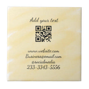 Azulejo De Cerâmica simples código QR personalizado adicionar seu nome
