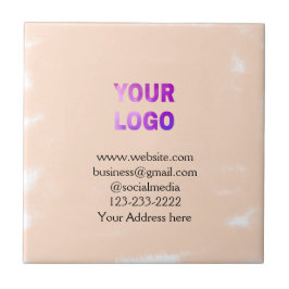 Azulejo De Cerâmica simples e mínimo adicione seu logotipo/design aqui