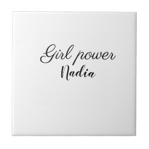 Azulejo De Cerâmica simples energia minimalista feminina adicionar nom
