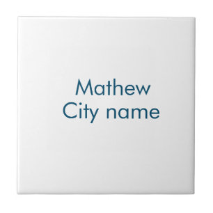 Azulejo De Cerâmica simples letra inicial monograma adicionar sua letr