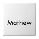 Azulejo De Cerâmica simples letra inicial monograma adicione seu nome<br><div class="desc">design</div>