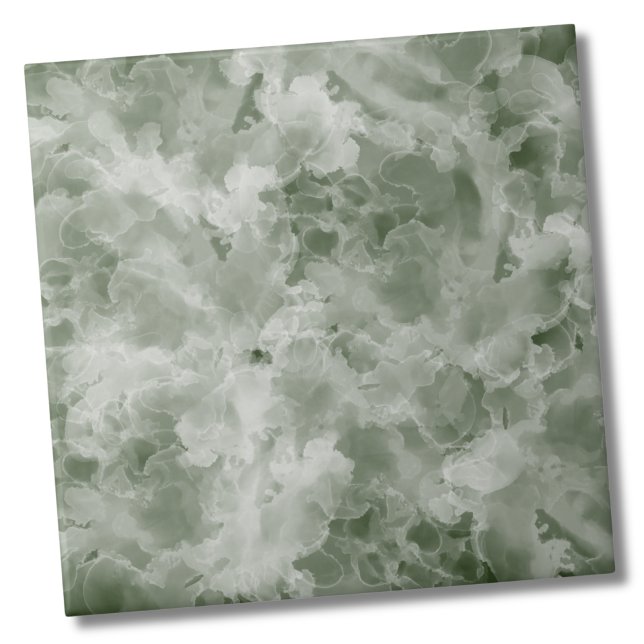 Azulejo De Cerâmica Simples Marble Verde Escuro (Simple Marble Dark Green Ceramic Tile)