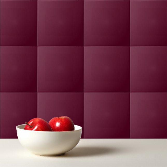 Azulejo De Cerâmica Simples minimalista Maroon (Criador carregado)