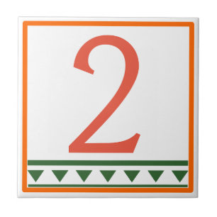 Azulejo De Cerâmica Sinais e números da Casa Vermelha Italiana