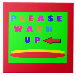 Azulejo De Cerâmica Sinal de cozinha com palavras