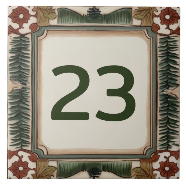 Azulejo De Cerâmica Sinal de Número de Casa Personalizado Floresta em  (Frente)