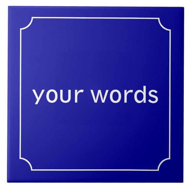 Azulejo De Cerâmica Sinal de rua francês (Frente)