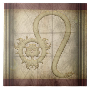 Azulejo De Cerâmica Sinal do zodíaco de Leo