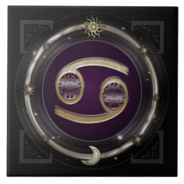 Azulejo De Cerâmica Sinal do zodíaco do cancer