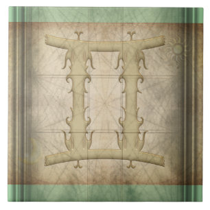 Azulejo De Cerâmica Sinal do zodíaco dos Gêmeos