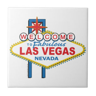 Azulejo De Cerâmica Sinal retro de Las Vegas