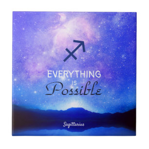 Azulejo De Cerâmica Sinal Zodíaco Sagittarius Dreamy Sky Cotação
