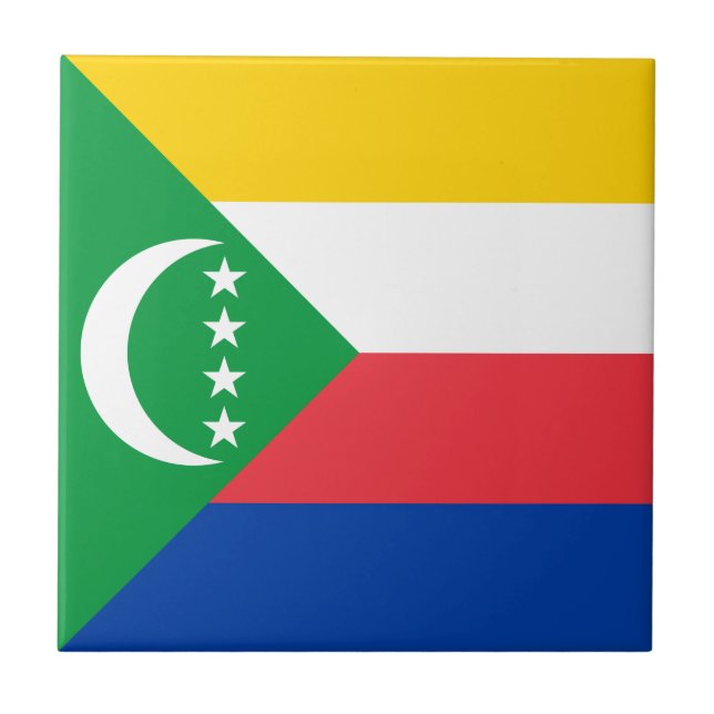 Azulejo De Cerâmica Sinalizador Comores (Frente)