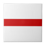 Azulejo De Cerâmica Sinalizador da Bielorrússia (Vermelho e Branco)<br><div class="desc">Este design apresenta uma bandeira histórica da Bielorrússia, que foi originalmente utilizada pela República Democrática da Bielorrússia em 1918, antes da Bielorrússia se tornar uma República Soviética, e novamente depois de ter reconquistado a sua independência em 1991 até ao referendo de 1995. Grupos de oposição na Bielorrússia continuaram a usar...</div>
