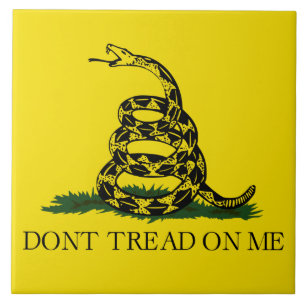 Azulejo De Cerâmica Sinalizador de Gadsden (Não Piso em Mim) (Sinaliza