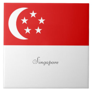 Azulejo De Cerâmica Sinalizador de Singapura