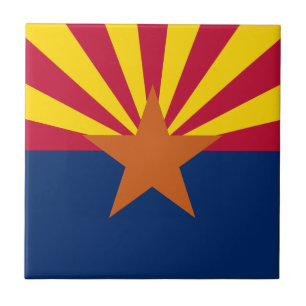 Azulejo De Cerâmica Sinalizador do Estado da arizona