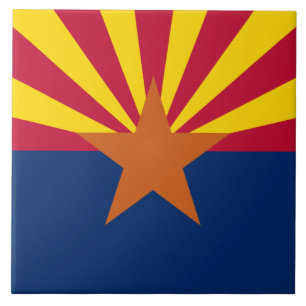 Azulejo De Cerâmica Sinalizador do Estado da arizona