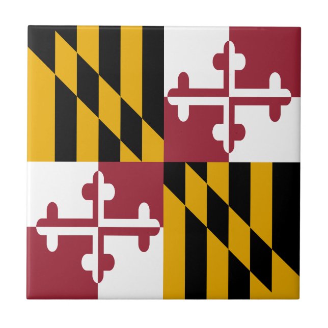 Azulejo De Cerâmica Sinalizador do Estado de Maryland (Frente)