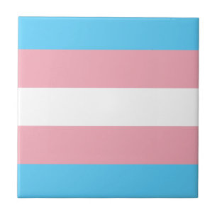 Azulejo De Cerâmica Sinalizador do Orgulho Transgênero