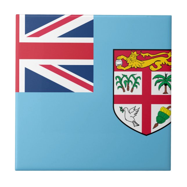 Azulejo De Cerâmica Sinalizador Fiji (Frente)