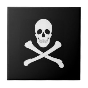 Azulejo De Cerâmica Sinalizador Pirate (Jolly Roger)