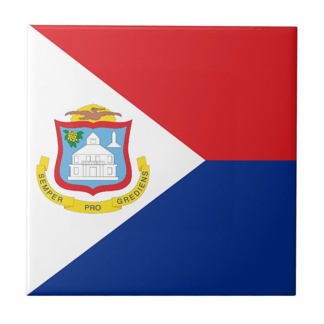 Azulejo De Cerâmica Sint Maarten flag (Frente)