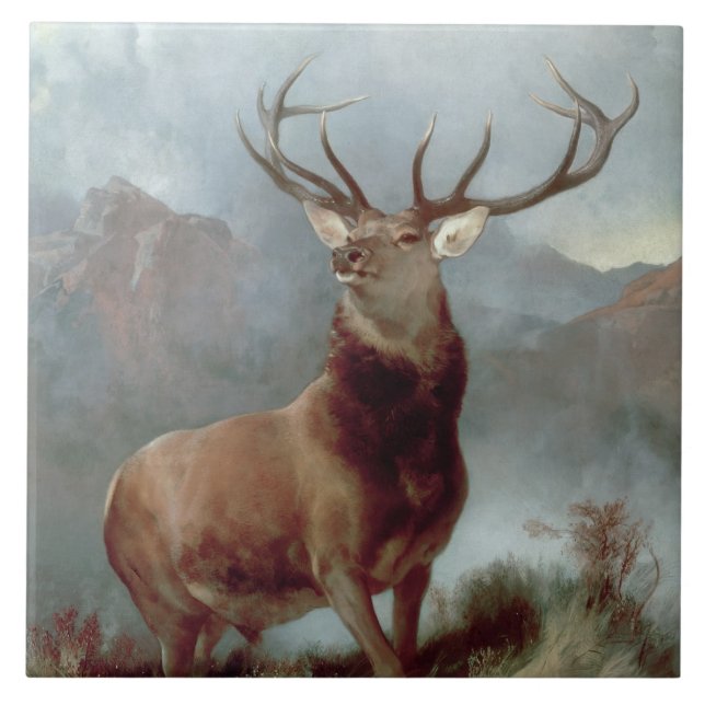 Azulejo De Cerâmica Sir Edwin Landseer | Monarca do Glen, 1851 (Frente)