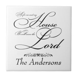 Azulejo De Cerâmica Sirva ao Senhor personalizado