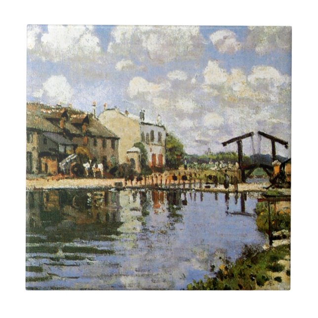 Azulejo De Cerâmica Sisley - The Canal Santo Martin, 1872 (Frente)