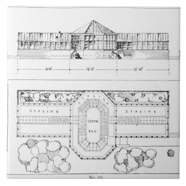 Azulejo De Cerâmica Sistema de aquecimento para uma estufa, um (Frente)