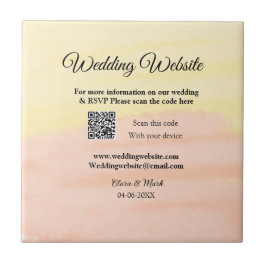 Azulejo De Cerâmica Site de casamento adicionar código Q R digitalizaç