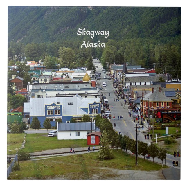 Azulejo De Cerâmica Skagway, Alaska (Frente)