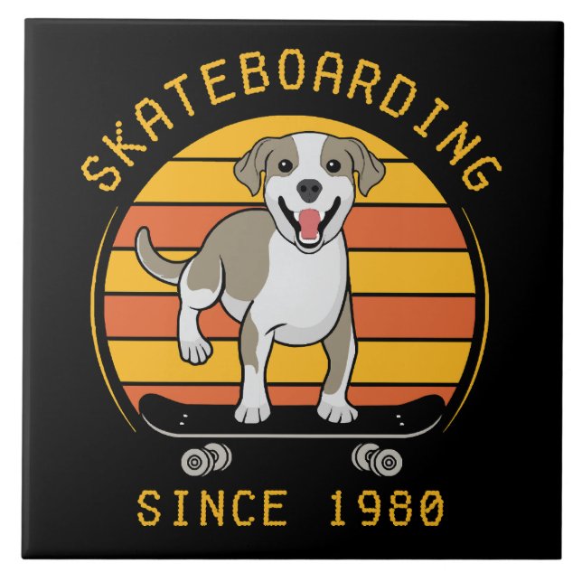 Azulejo De Cerâmica Skateboarding Desde 1980 (Frente)