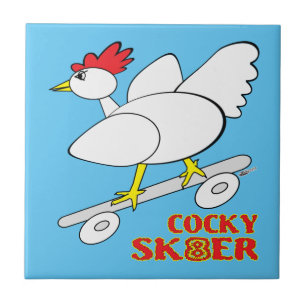 Azulejo De Cerâmica Skater Cocky